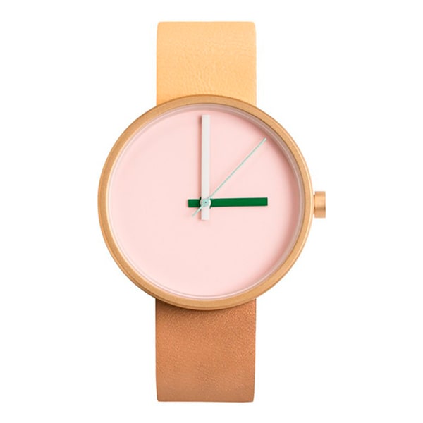 Minimalist Pudra Pembe & Taba Deri Saat